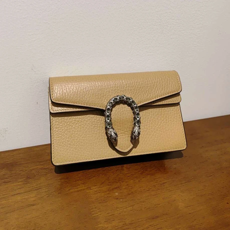 99新 GUCCI/古驰 卡其色酒神包supermini女士轻奢古驰gucci女包