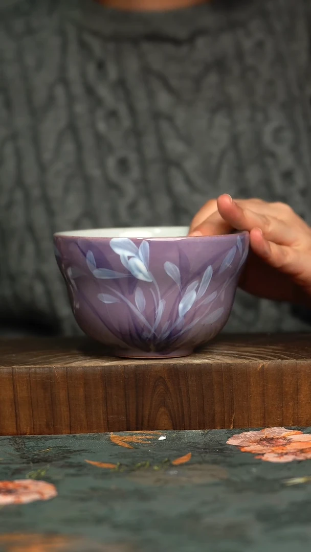 杯釉下彩手工手绘同款陶器