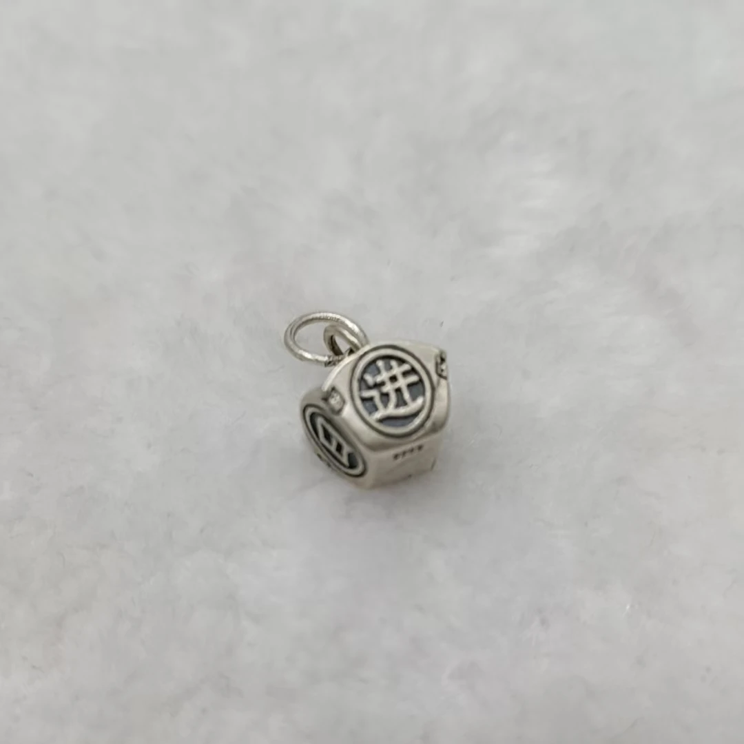 吊坠925银 0108-008斗金小坠 时尚简约个性百搭精美精致潮流小众