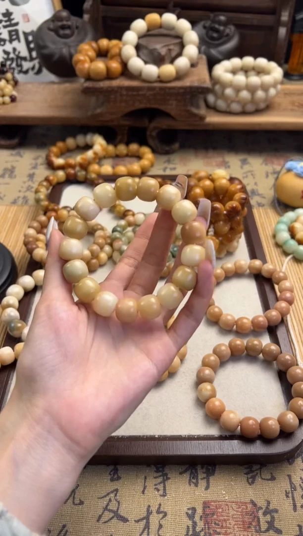 【闪购商品】菩提根/象牙果手串卡14桶珠手串096
