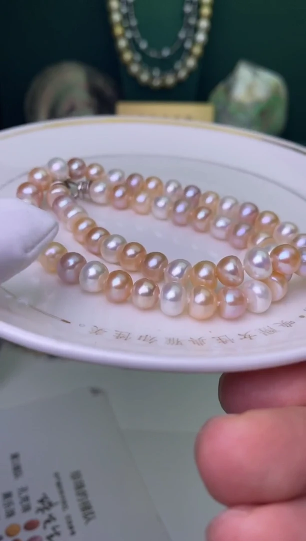 【闪购商品】淡水珍珠颈饰未镶嵌8-9