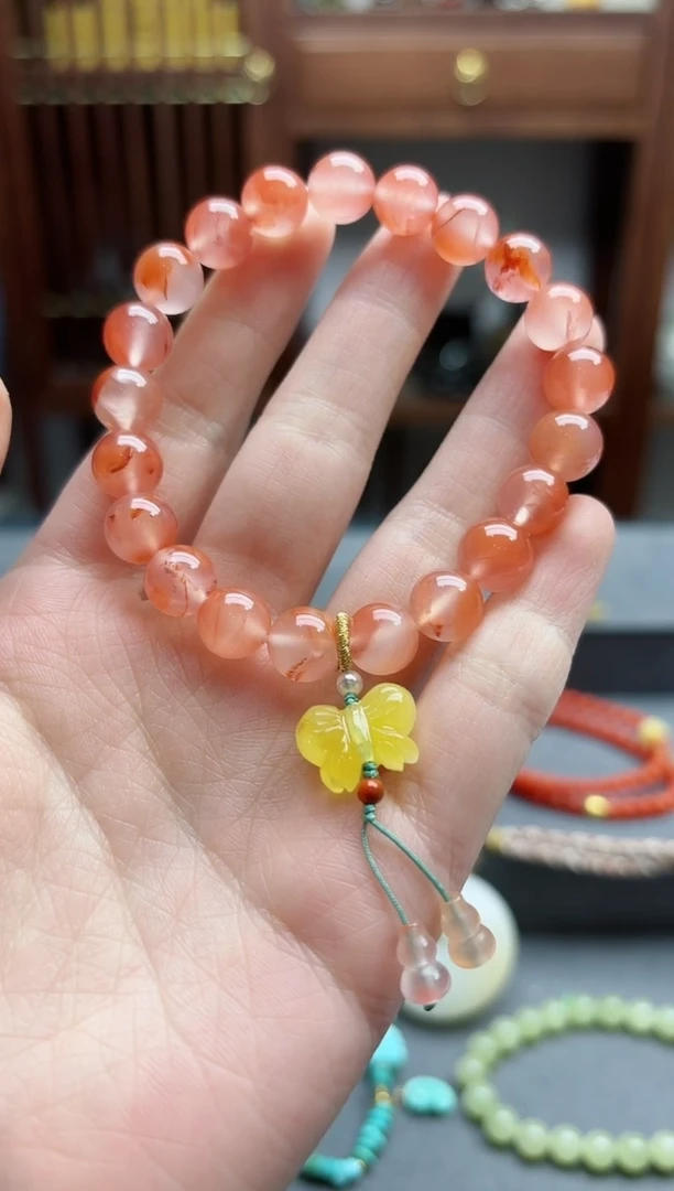 【闪购商品】南红玛瑙手串未镶嵌冰飘南红手串DN