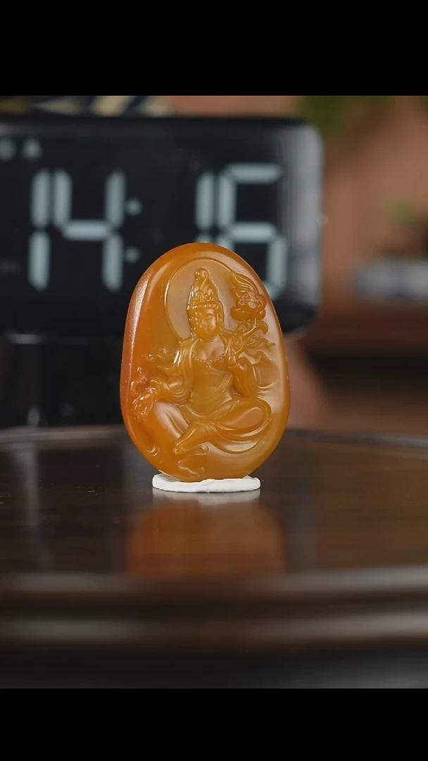 和田玉未镶嵌挂件观音