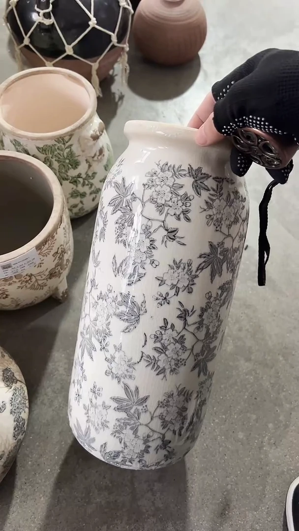 【闪购商品】陶瓷花盆高32CM内口9.5CM