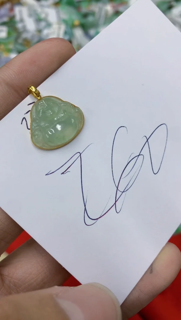 翡翠18K金镶嵌颈饰号链接1111111