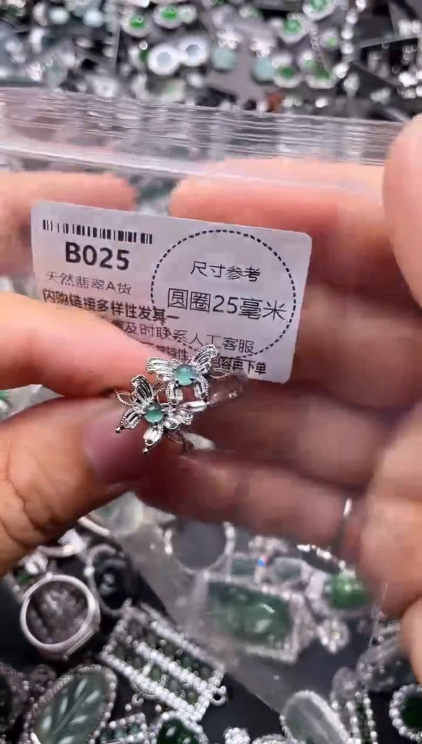 翡翠未镶嵌颈饰B025戒指