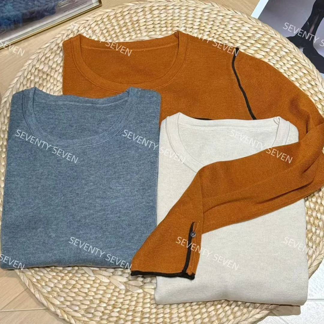 【77实体店】韩系定制版圆领螺纹针织打底#E870-E872