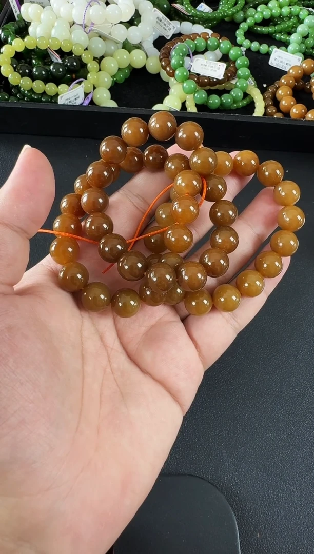 颈饰未镶嵌和田玉手串约12MM多样性发一