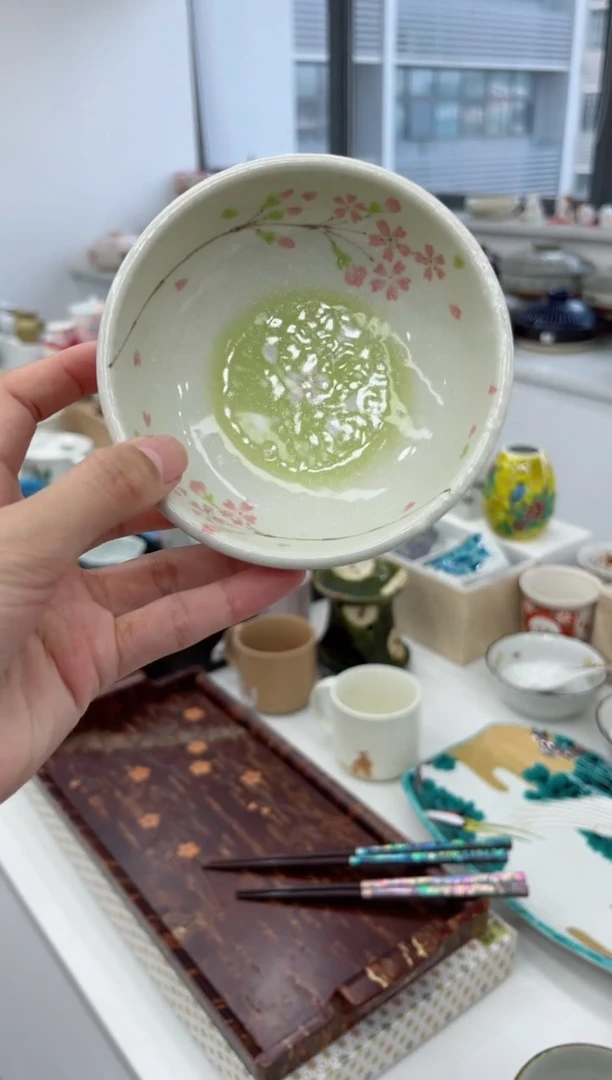 【闪购商品】瓷片桜びより 収納35B（圆形味碟）