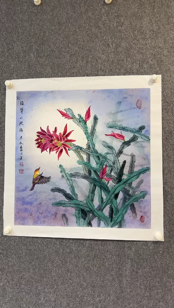 国画王忠权-5平尺-国画作品-金