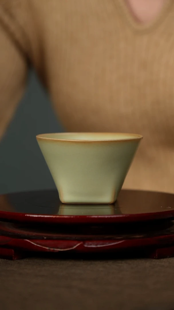 全品 粉青 天圆地方 带底款