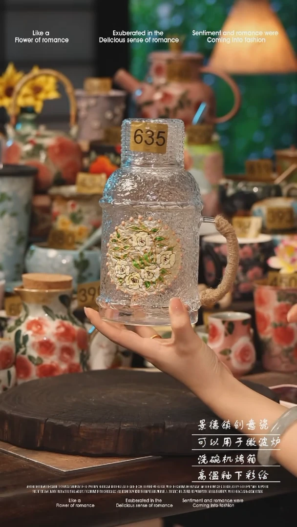 陶瓷景德镇高温釉下彩手工手绘款式