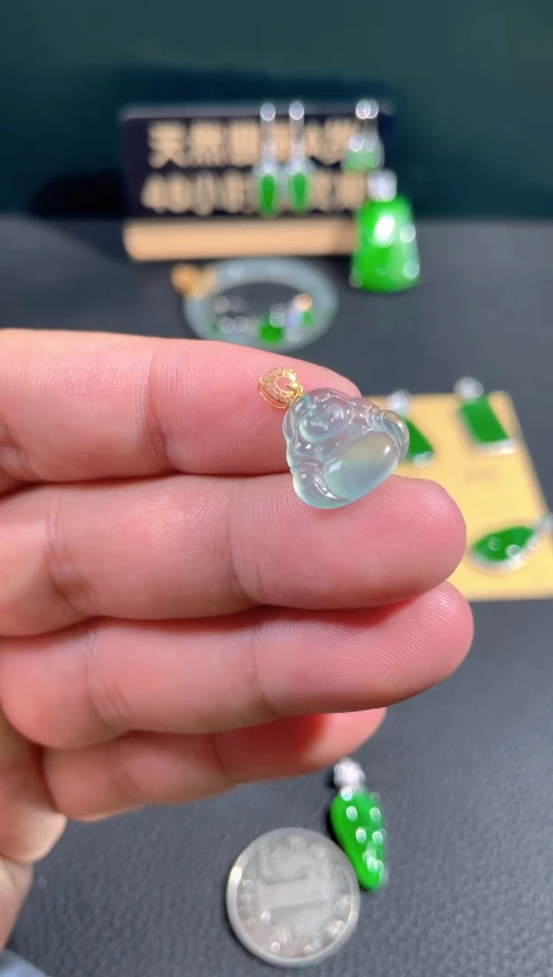 【闪购商品】翡翠颈饰18K金镶嵌翡翠