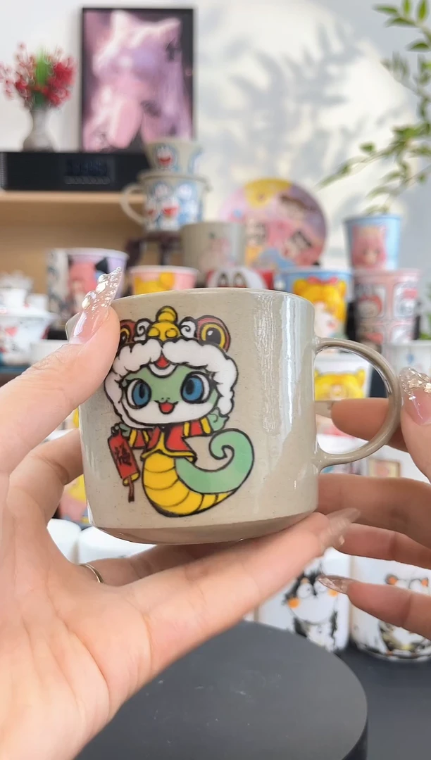 【闪购商品】摆件手工手绘陶瓷小杯杯