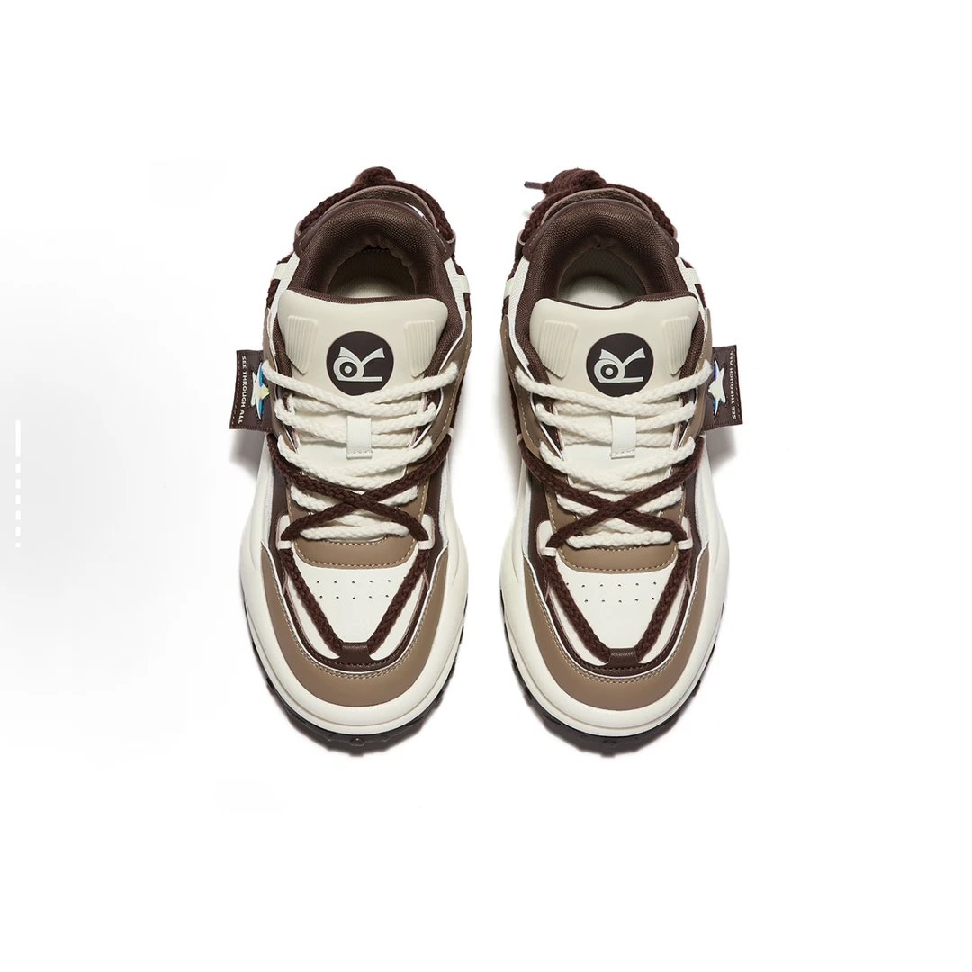 【RV611-咖色】男女同款复古做旧耐磨时尚百搭低帮老爹鞋[Y/C]