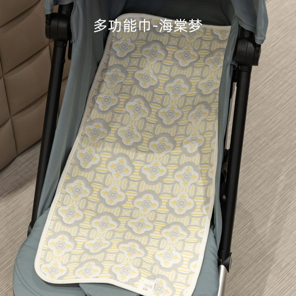 雅赞多功能纱布软席手臂凉席推车凉席透气纯棉枕巾拍嗝巾