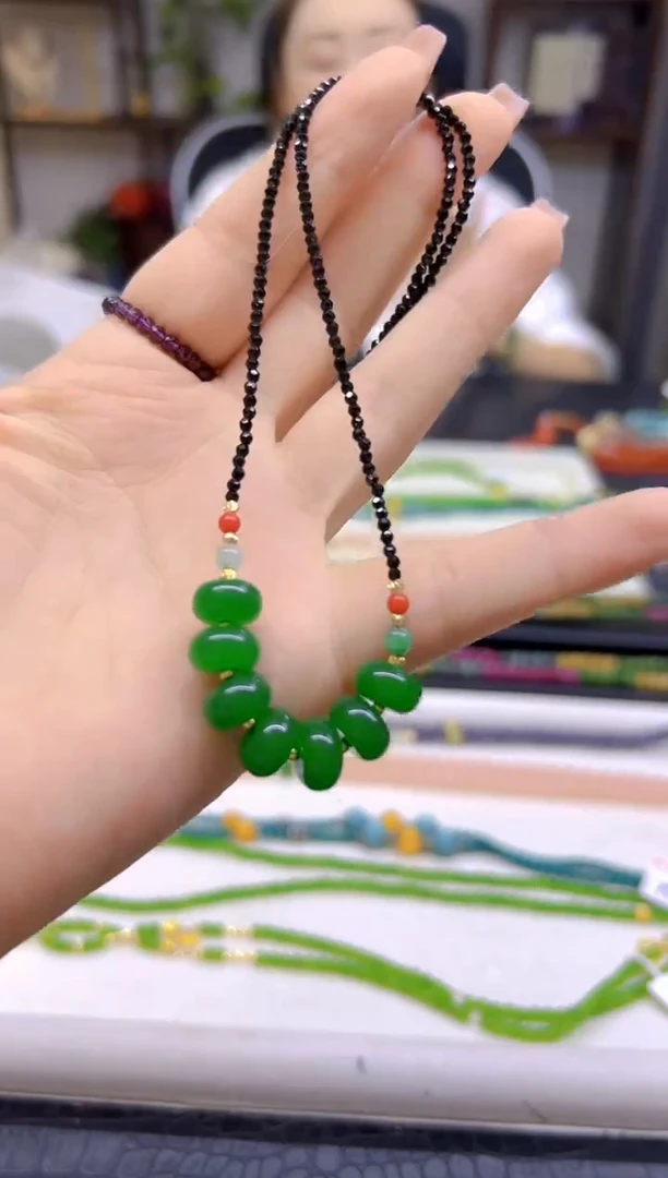 翡翠未镶嵌颈饰DIY款X365