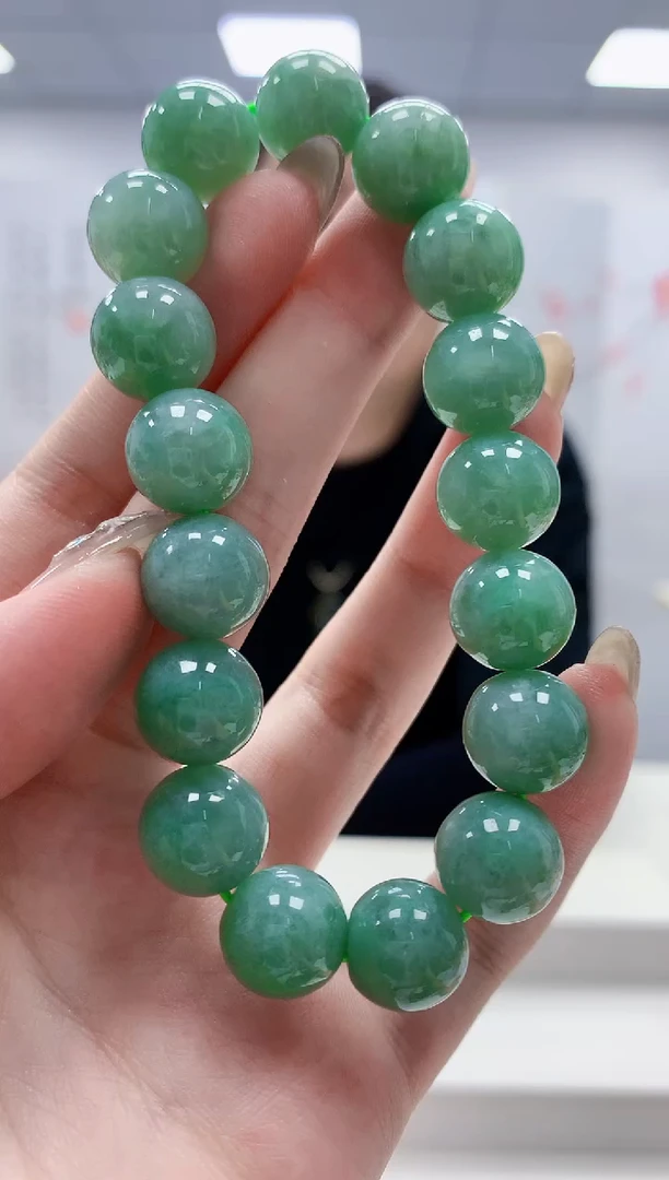 未镶嵌定制翡翠4898jw-毛货手串94