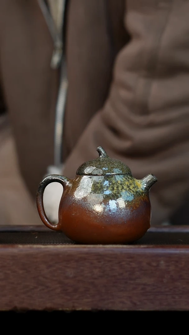 茶壶紫砂柴烧紫砂 茄瓜180cc