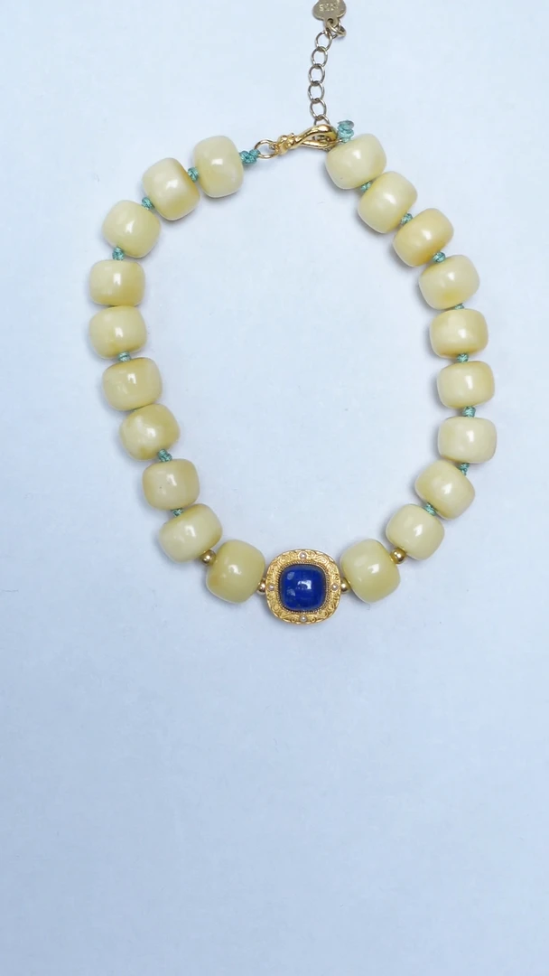 未镶嵌琥珀手链白蜡老型手链8-9mm