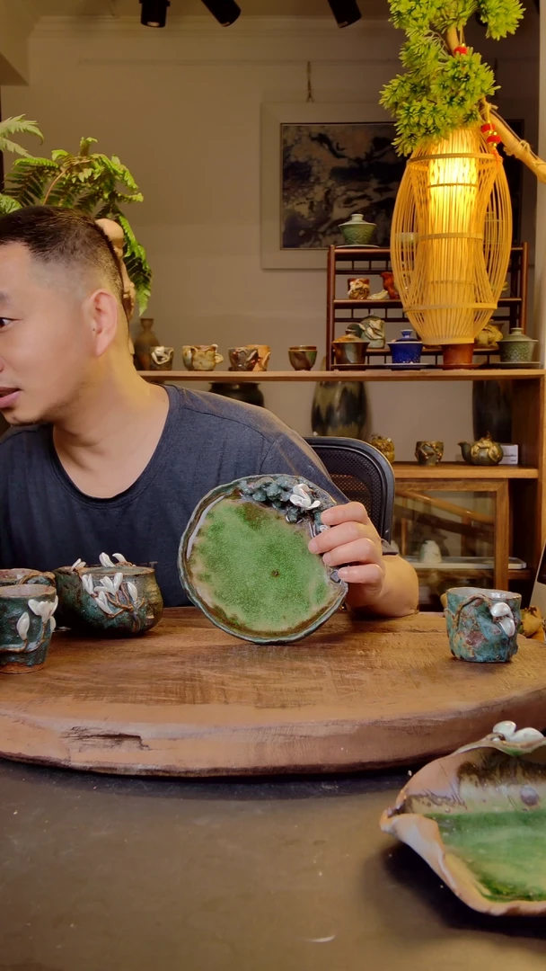 阳****店景德镇陶瓷手工艺品茶盘