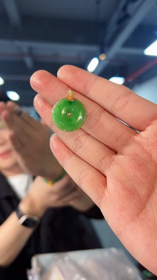 【闪购商品】翡翠颈饰18K金镶嵌缅料A货/支持复检/一件