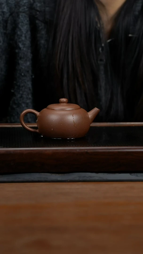 茶壶紫砂175cc黄龙山原矿紫泥古莲子6