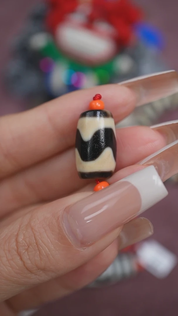 【闪购商品】玛瑙/玉髓颈饰未镶嵌蚀花玛瑙珠定制编绳