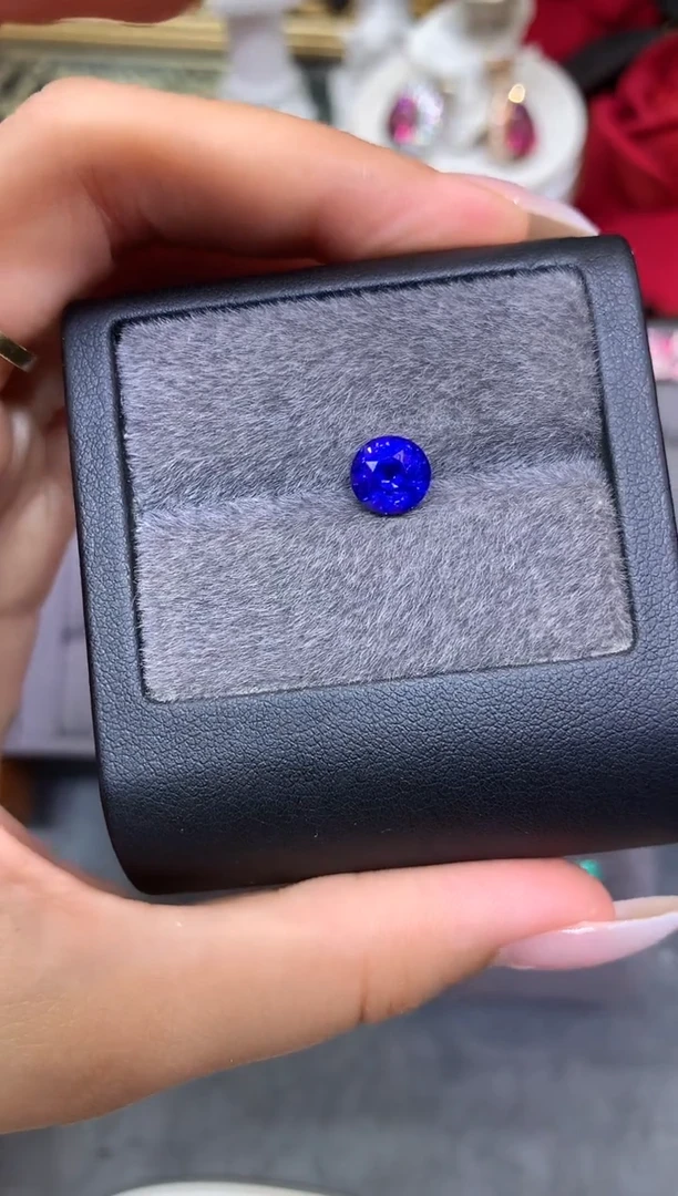 未镶嵌裸石定制蓝宝石圆切 附AIGS 吉尔德双证 蓝宝石 3.03ct