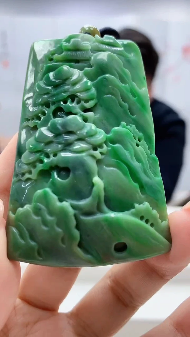 定制翡翠未镶嵌5060xx-毛货挂件31