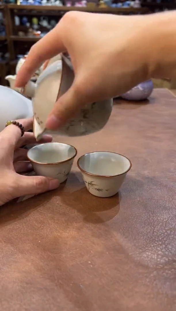 真的很便宜超好看会开片的旅行茶具