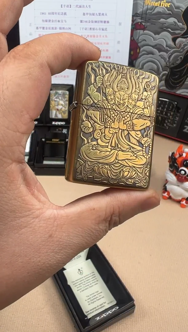 铜阿修罗-双面浮雕-盔甲黄铜做旧