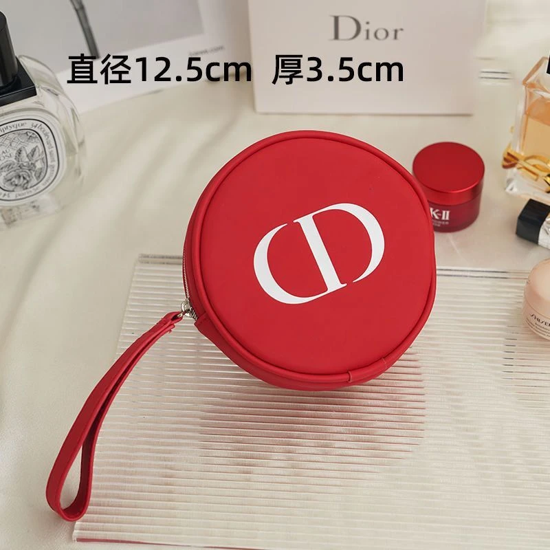 【A431】Dior迪奥专柜礼红色随身小化妆包气垫BB电源线收纳包