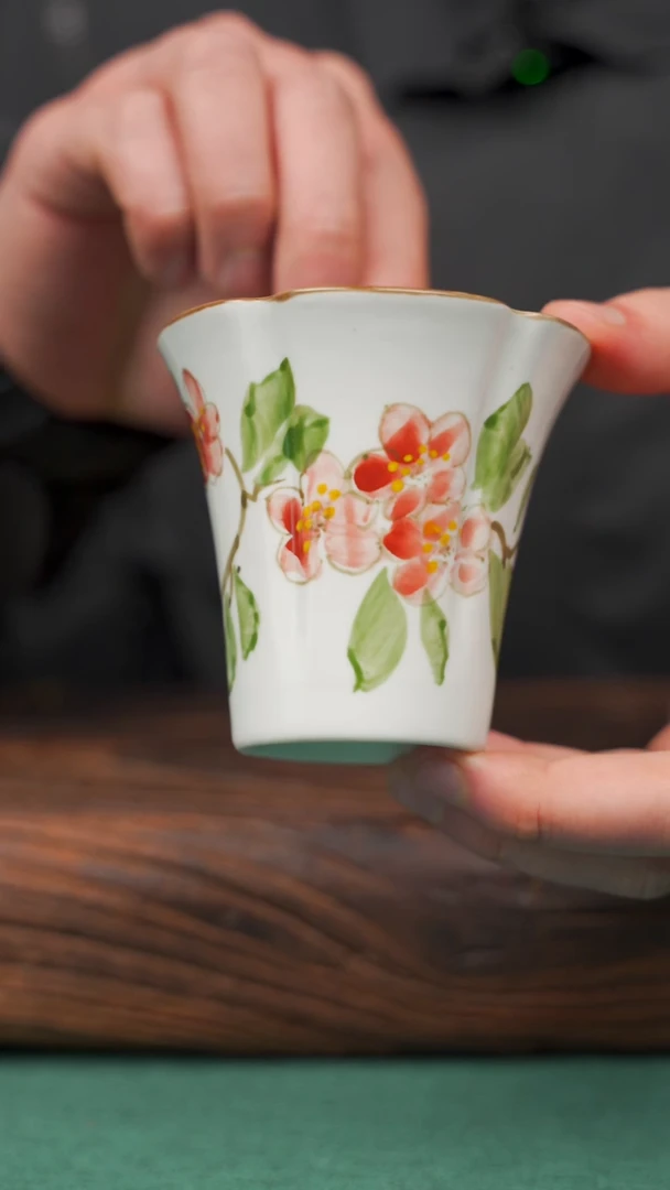 【闪购商品】瓷片26寻一缕瓷香杯釉下手工手绘瓷器