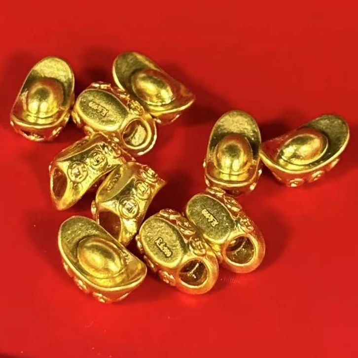 古福匠元宝配件DIY手串金999-DL