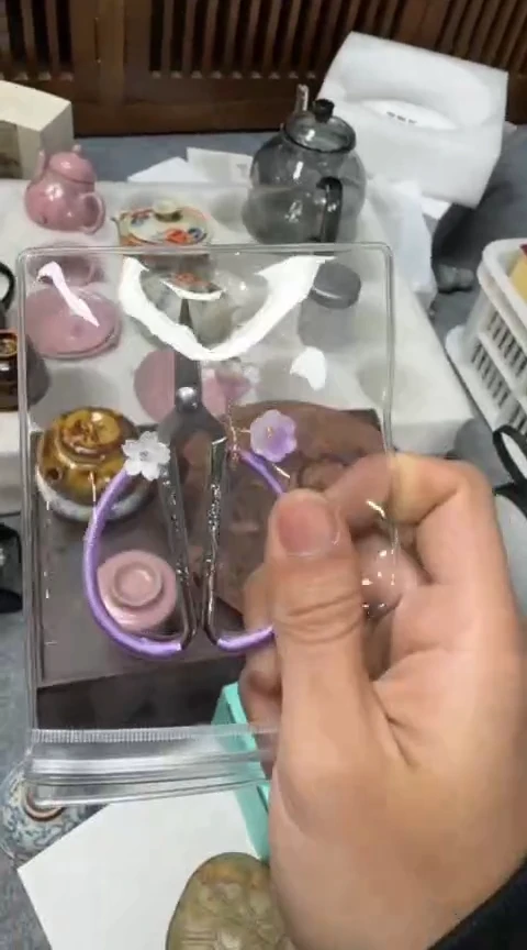 摆件陶茶具茶具茶具剪刀紫