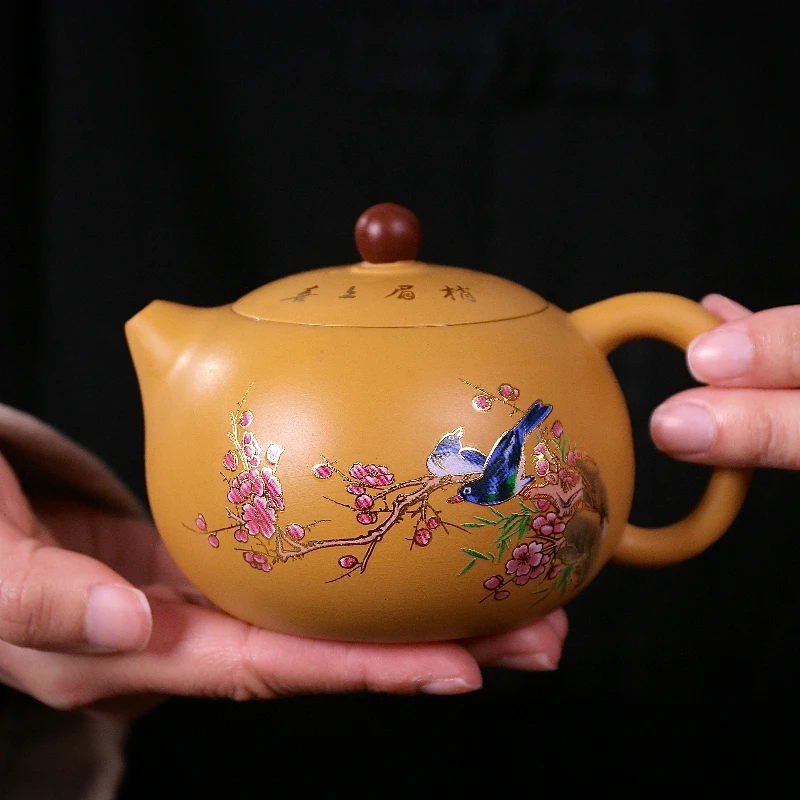 原矿段泥喜上眉梢变色凤鸣西施壶大容量中式茶壶家用紫砂壶B160