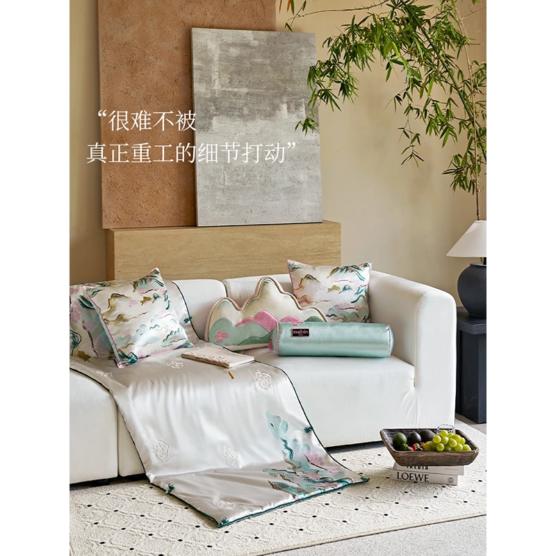 蜡笔派|巴山晓梦|锻面抱枕靠垫高级氛围感中式复古氛围感沙发靠包