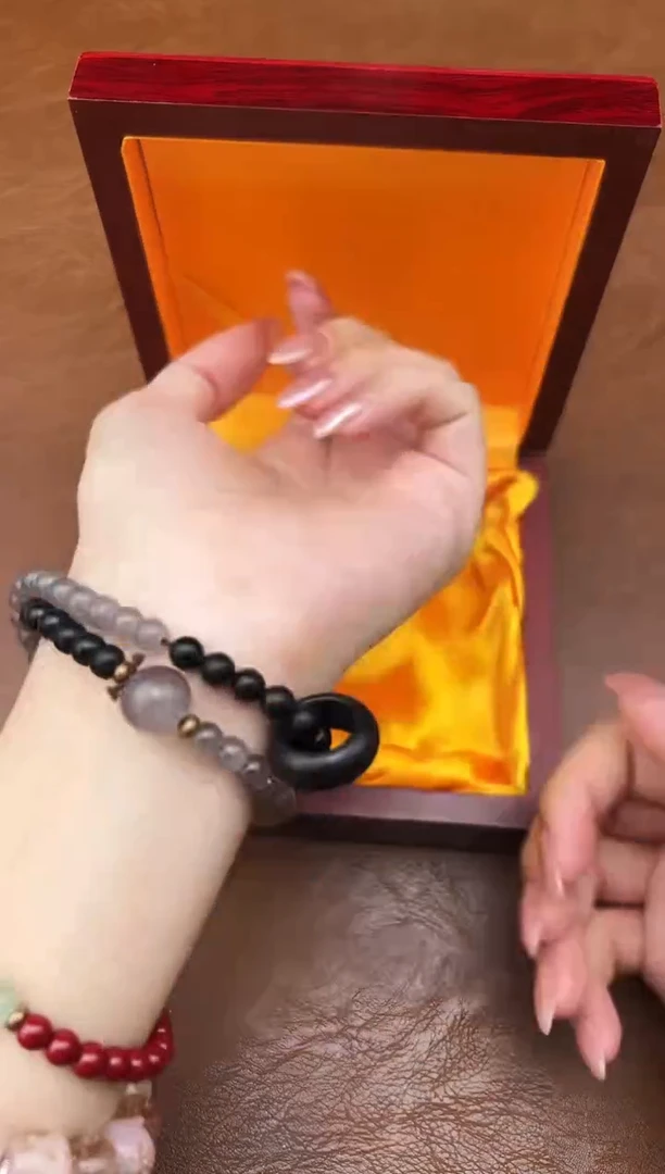 万家文玩阁黑檀双圈链接@@SP040