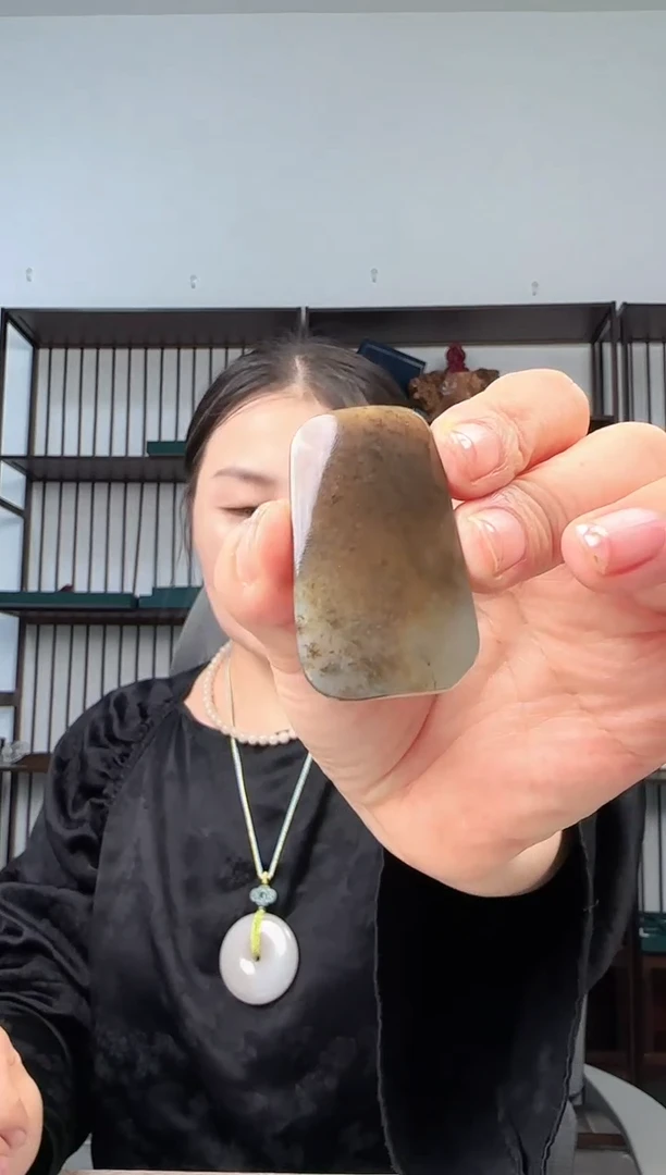 未镶嵌手链和田玉楼兰三色点墨青花糖