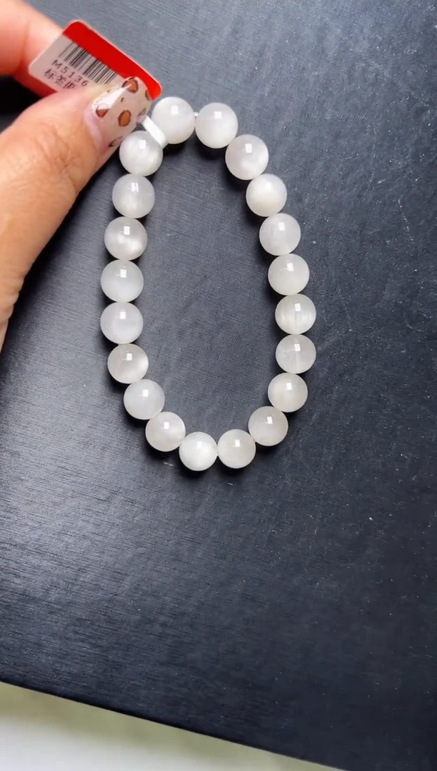 未镶嵌手串水晶白兔毛手串10m+  M51360X