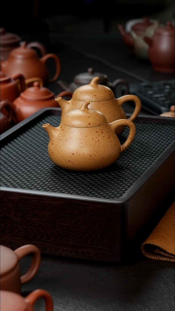 茶壶紫砂段泥撒浆瓜半手120