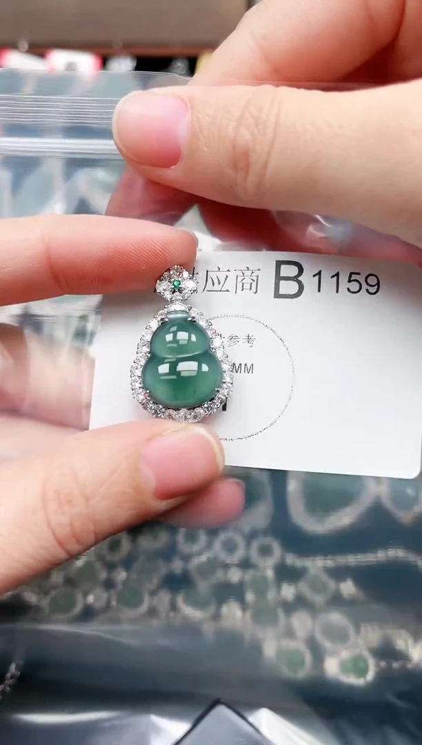 【闪购商品】翡翠颈饰未镶嵌1159赠皮绳