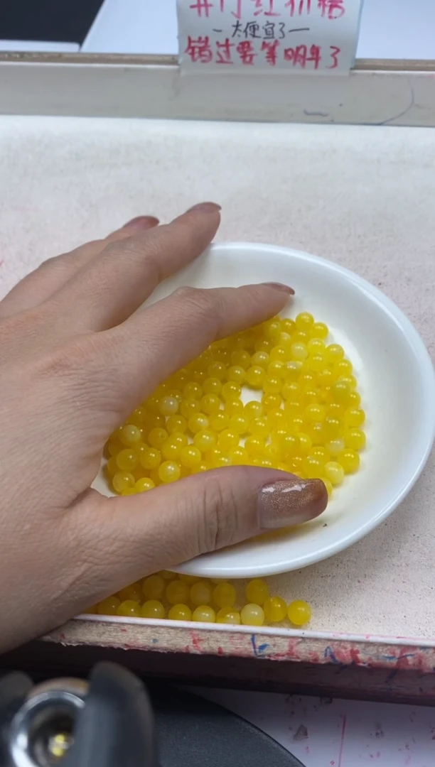 【闪购商品】蜜蜡颈饰未镶嵌w651白花蜡蜜蜡6mm*30颗