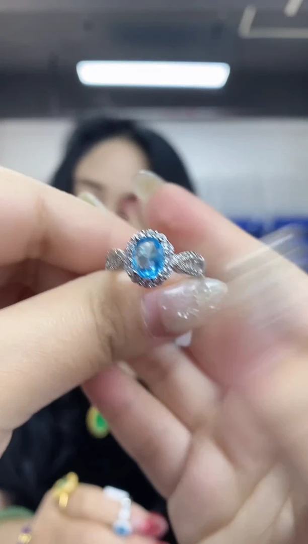 【闪购商品】托帕石戒指未镶嵌多样性发其一颜色微差