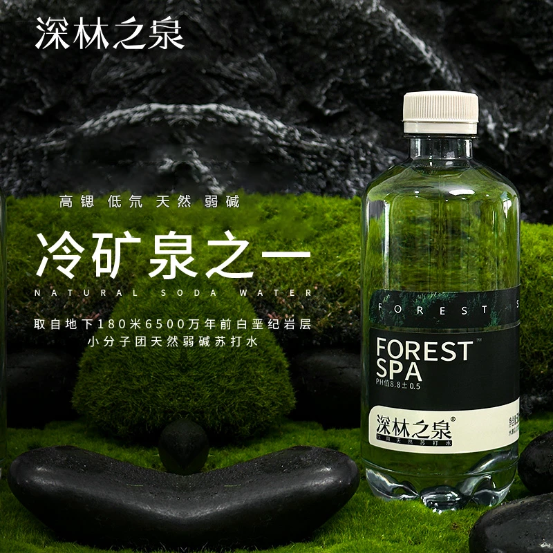 【网红饮品】蓝岸深林之泉天然苏打水 500ml*12瓶大容量PH8·8