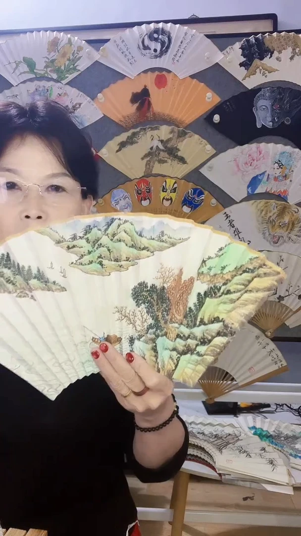 扇子九五寸十八方玉竹折扇