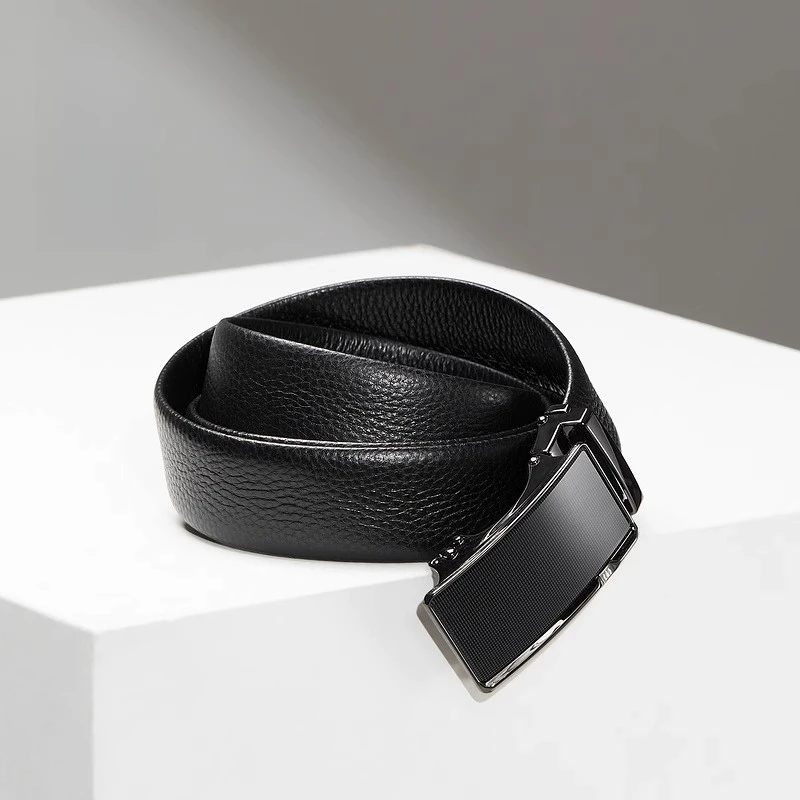 【退货补运费】男士简约牛皮革压花质感腰带1Y011/1Y021/1D022