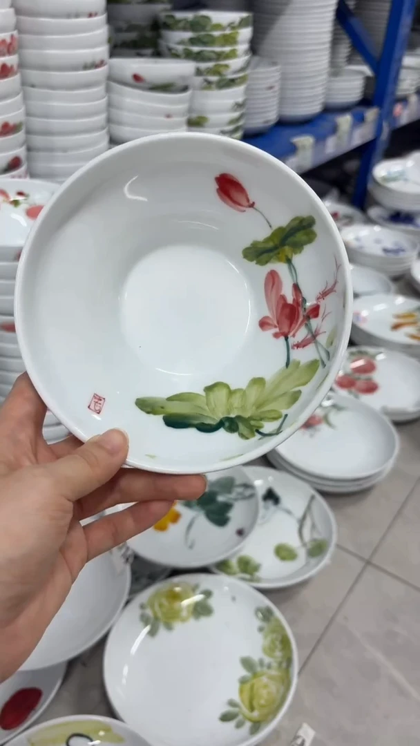 景德镇手绘釉中彩（食品级）葫芦碗有鱼