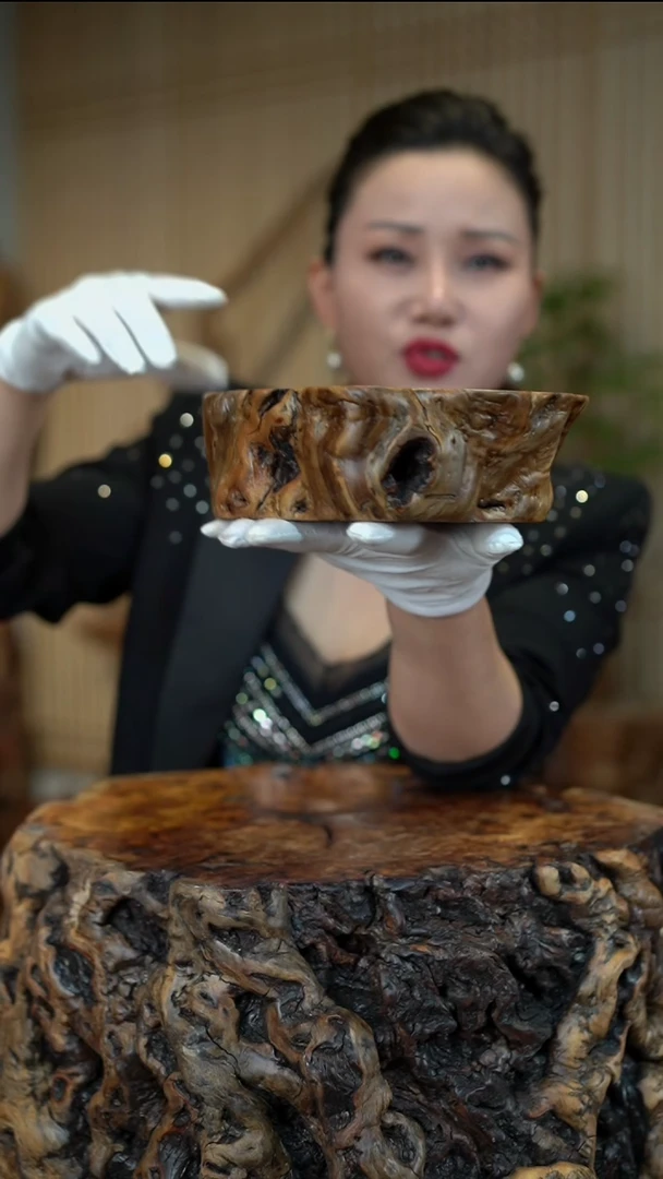 枣木雷击枣木烟缸